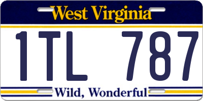 WV license plate 1TL787
