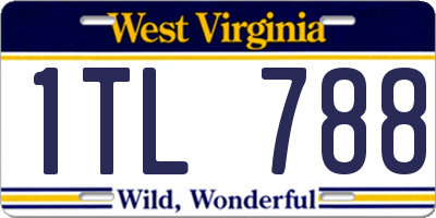 WV license plate 1TL788