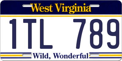 WV license plate 1TL789