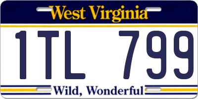 WV license plate 1TL799