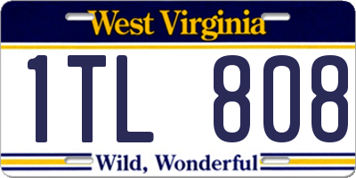 WV license plate 1TL808