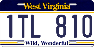 WV license plate 1TL810