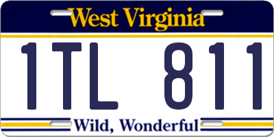 WV license plate 1TL811
