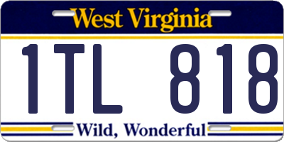 WV license plate 1TL818