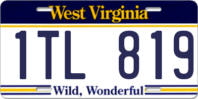 WV license plate 1TL819