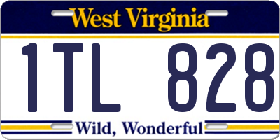 WV license plate 1TL828