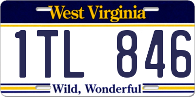WV license plate 1TL846
