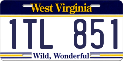 WV license plate 1TL851