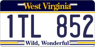 WV license plate 1TL852