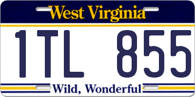 WV license plate 1TL855