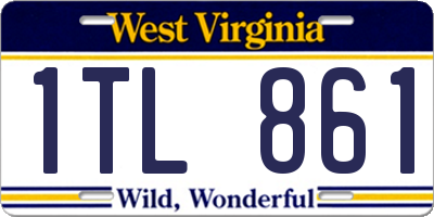 WV license plate 1TL861