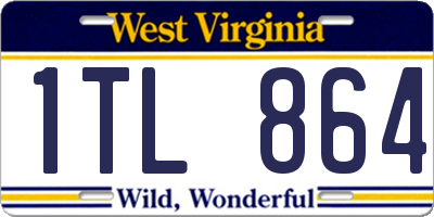 WV license plate 1TL864