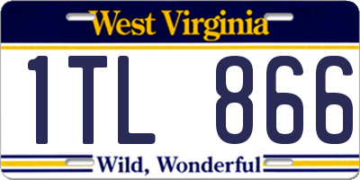 WV license plate 1TL866