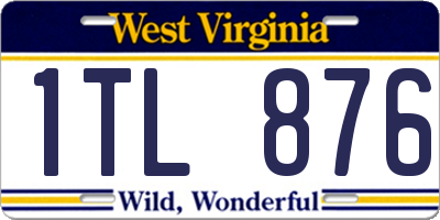 WV license plate 1TL876