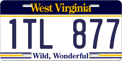 WV license plate 1TL877