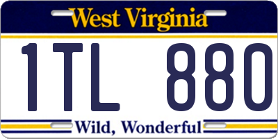 WV license plate 1TL880