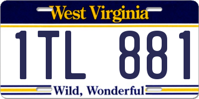 WV license plate 1TL881