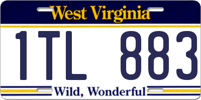 WV license plate 1TL883