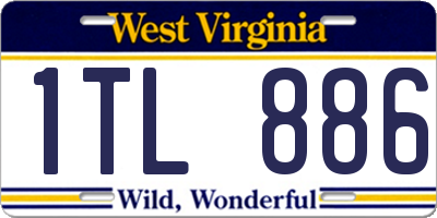 WV license plate 1TL886