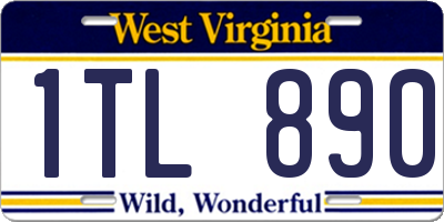 WV license plate 1TL890