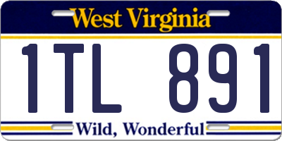 WV license plate 1TL891