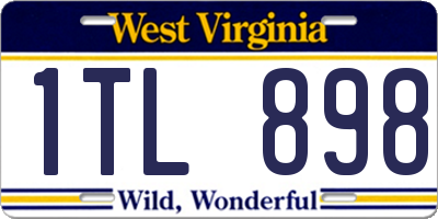 WV license plate 1TL898