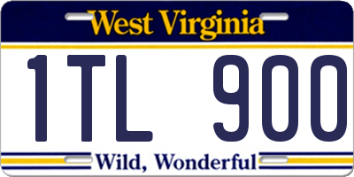 WV license plate 1TL900