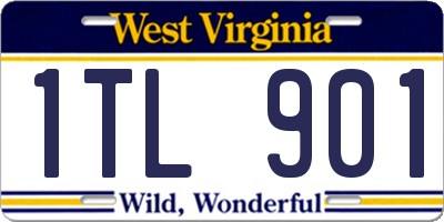 WV license plate 1TL901