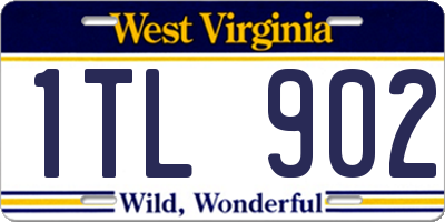 WV license plate 1TL902
