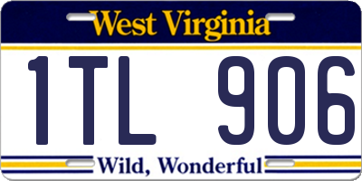 WV license plate 1TL906