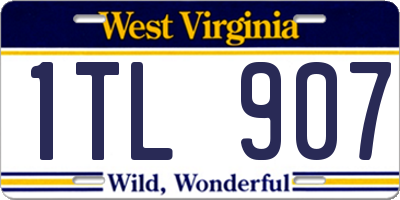 WV license plate 1TL907