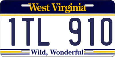 WV license plate 1TL910