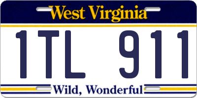 WV license plate 1TL911