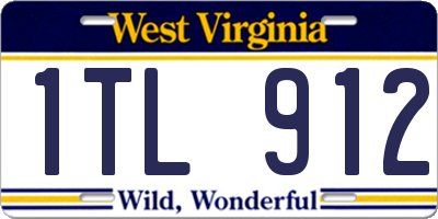 WV license plate 1TL912