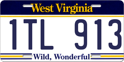 WV license plate 1TL913