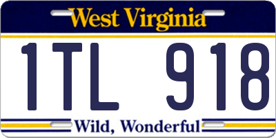 WV license plate 1TL918