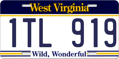 WV license plate 1TL919