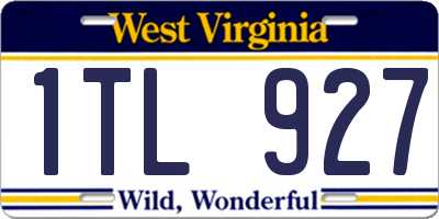 WV license plate 1TL927