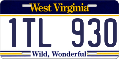 WV license plate 1TL930