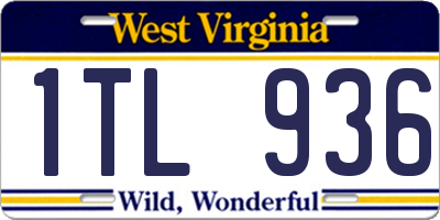 WV license plate 1TL936