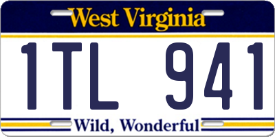 WV license plate 1TL941