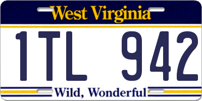 WV license plate 1TL942