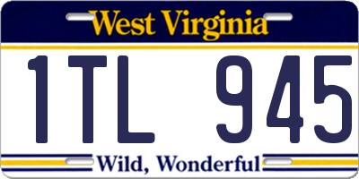 WV license plate 1TL945