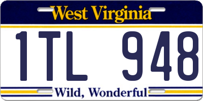 WV license plate 1TL948