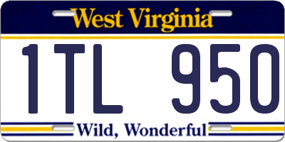 WV license plate 1TL950