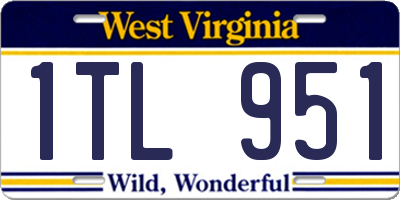 WV license plate 1TL951
