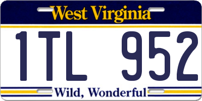 WV license plate 1TL952