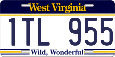 WV license plate 1TL955