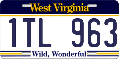 WV license plate 1TL963