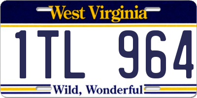 WV license plate 1TL964
